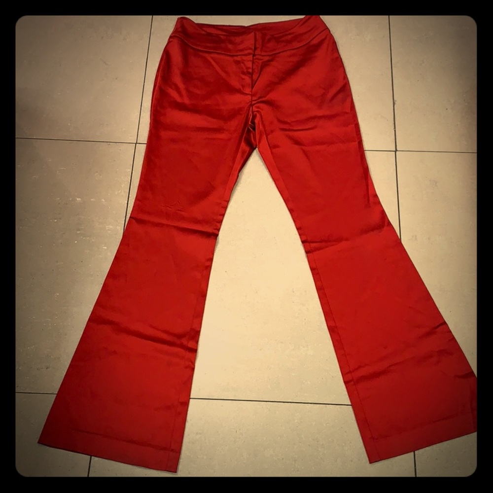 Cache red satin pants